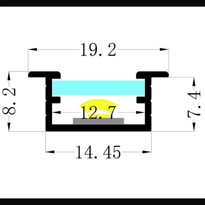 YG-F040 Factory Direct Sale Recessed LED Aluminum Ceiling Profile for Strip Light