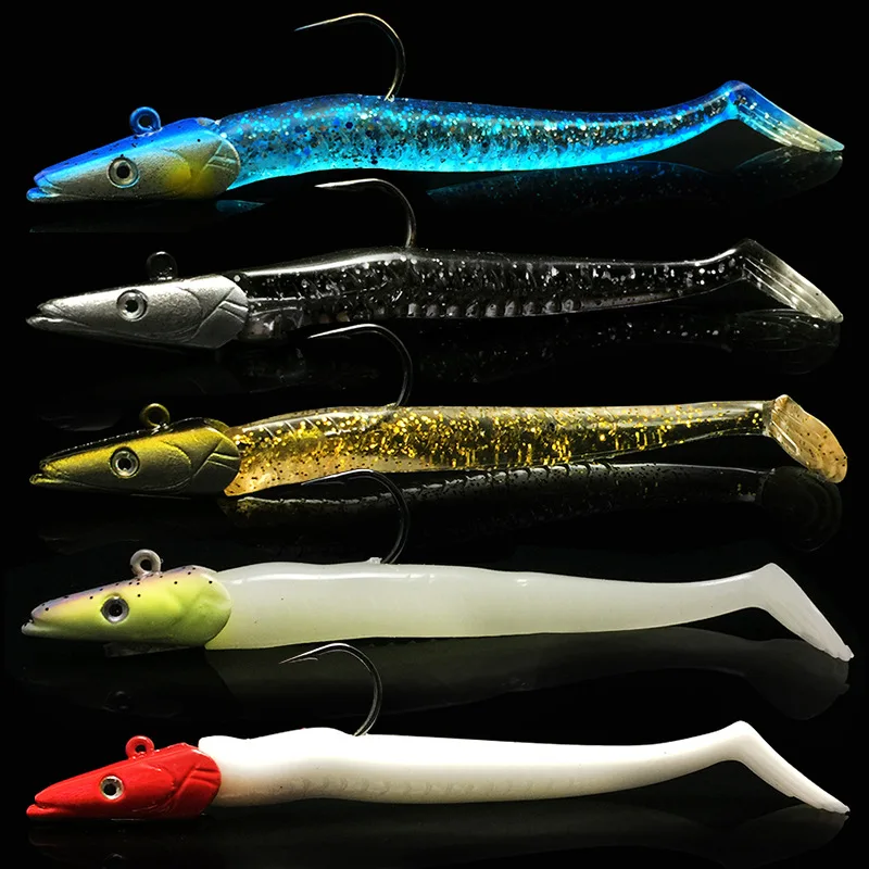 22g Fishing Trolling Lure Seawater metal jig Fishing lure jig Head soft Bait  Fishing Marlin Tuna lure