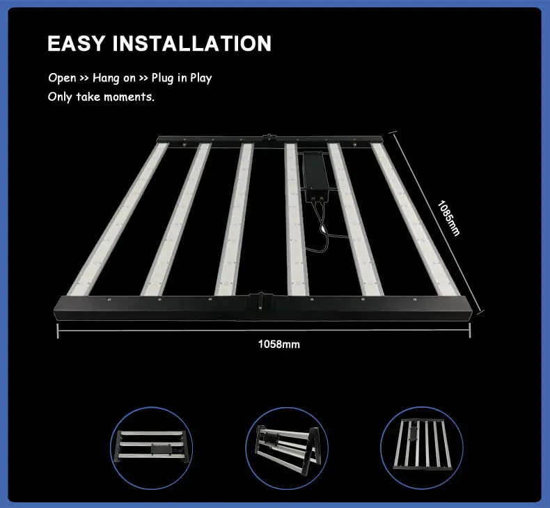 Dimmable Vertical Farm Greenhouse 640W Led Grow Light Ppfd Indoor Hydroponics Bar Strip Plant Growth Lamp Full Spectrum