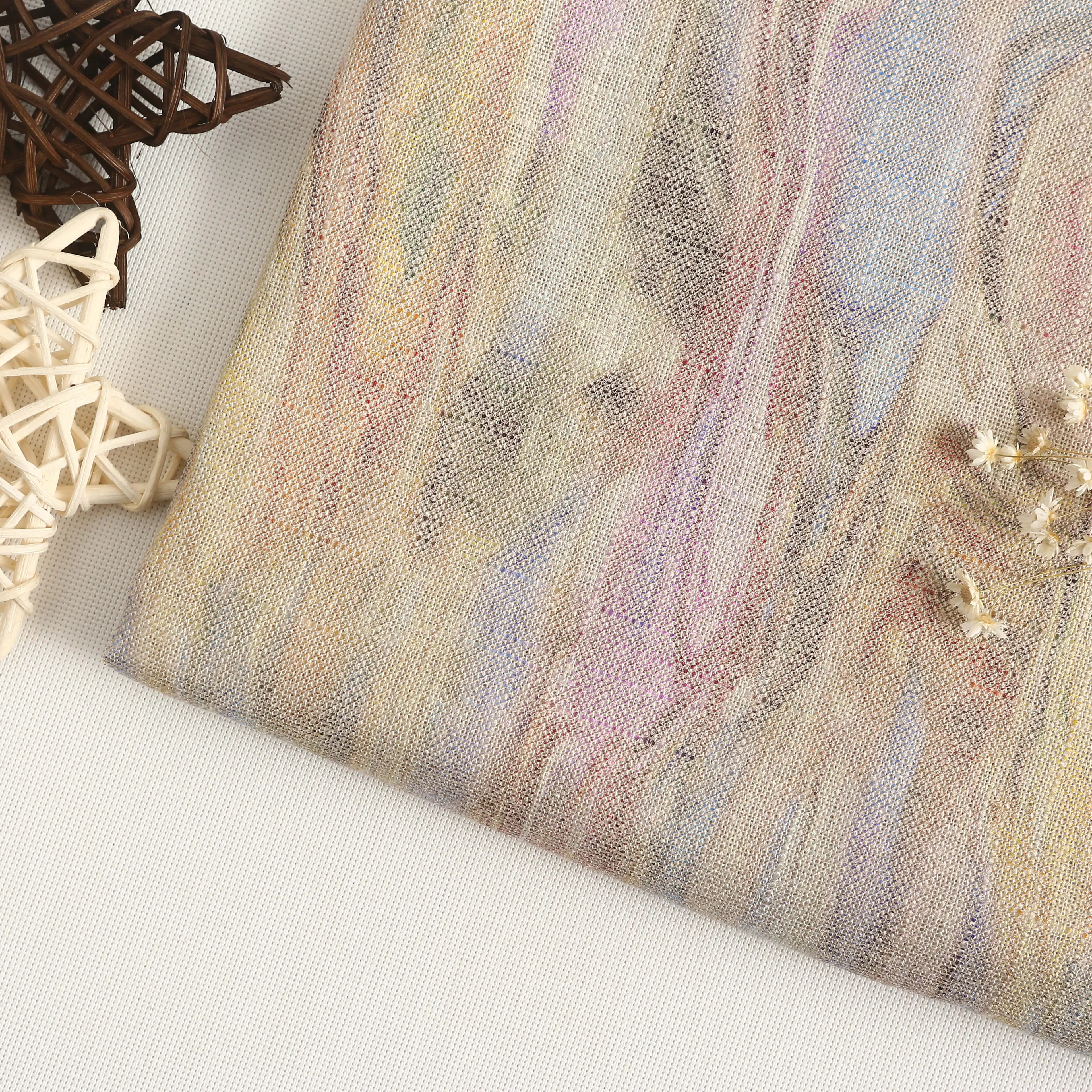 Высококачественная Смешанная льняная вискозная фольга на заказ в