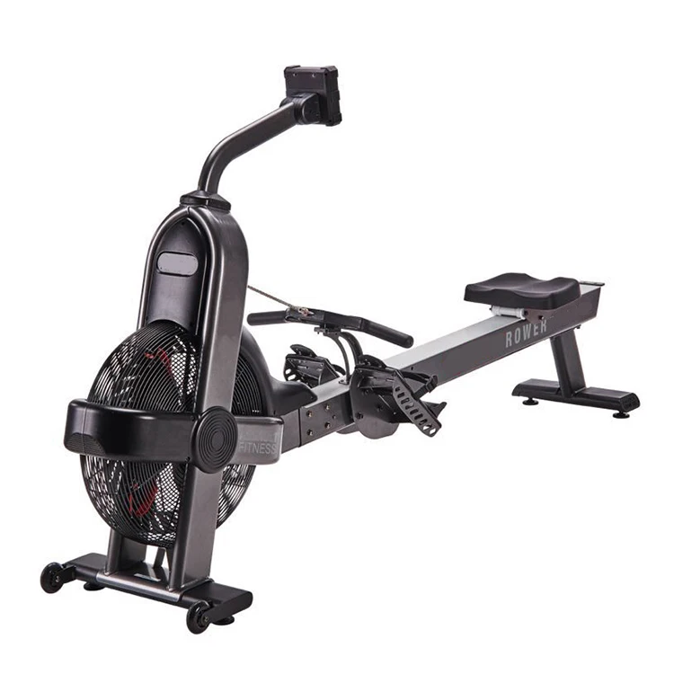 Rowing Machine FAN Resistance air Rower with Monitor for Commercial Cardio Fitness Gym Club