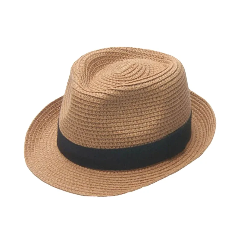 Custom Logo Outdoor Summer Spring Breathable Fashion Men Women Beach Panama Paper Straw Fedora Hat