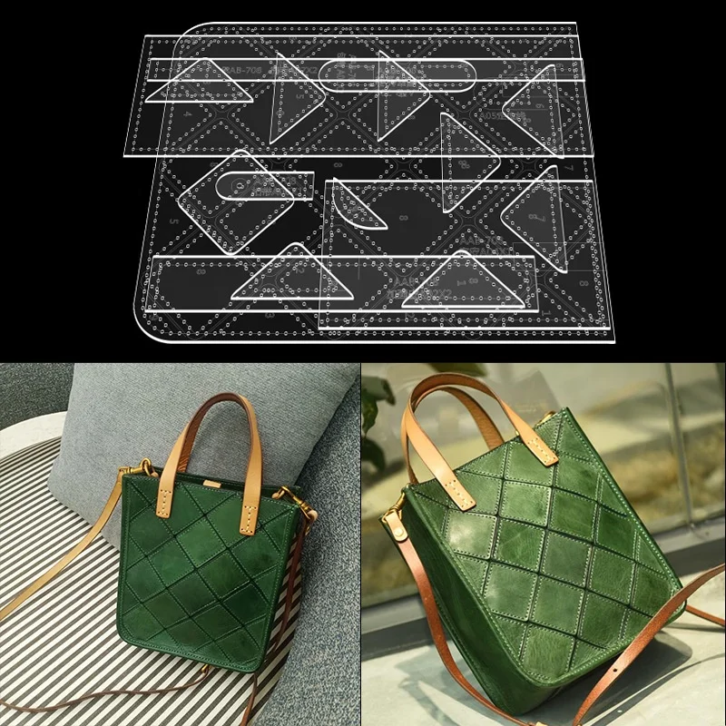 Diy handmade acrylic leather templates ladies shoulder messenger bag leather acrylic templates bags