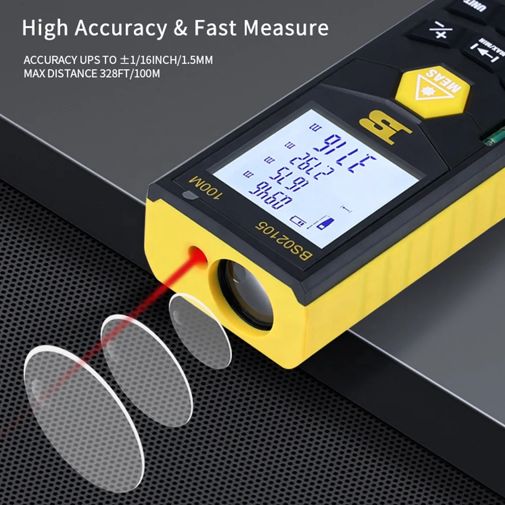 Digital laser range finder measuring tape 100M laser rangefinder laser distance Measure meter electronic roulette