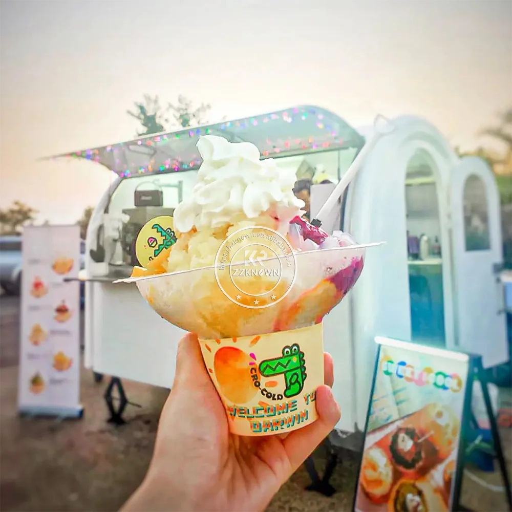 Commercial Food Van Concession Street Mobile Food Truck Cart Fast Trailer For Sale Usa Europe Outdoor Mobile Food Trailer