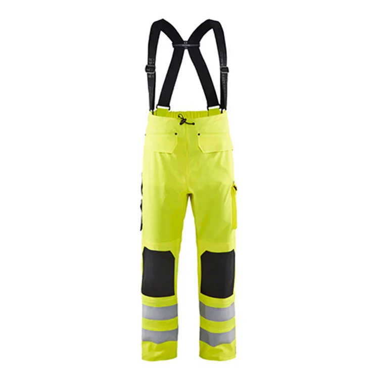 HBC Reflective one-piece overalls bright color wear-resistant waterproof 300D Oxford fabric engineering suspenders