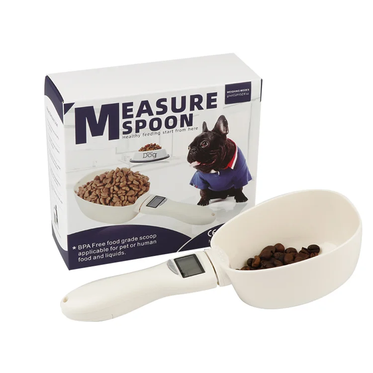 800g/1g Pet Food Scale Cup For Dog Cat Feeding Bowl Kitchen Scale Spoon Measuring Scoop Cup Portable With Led Display