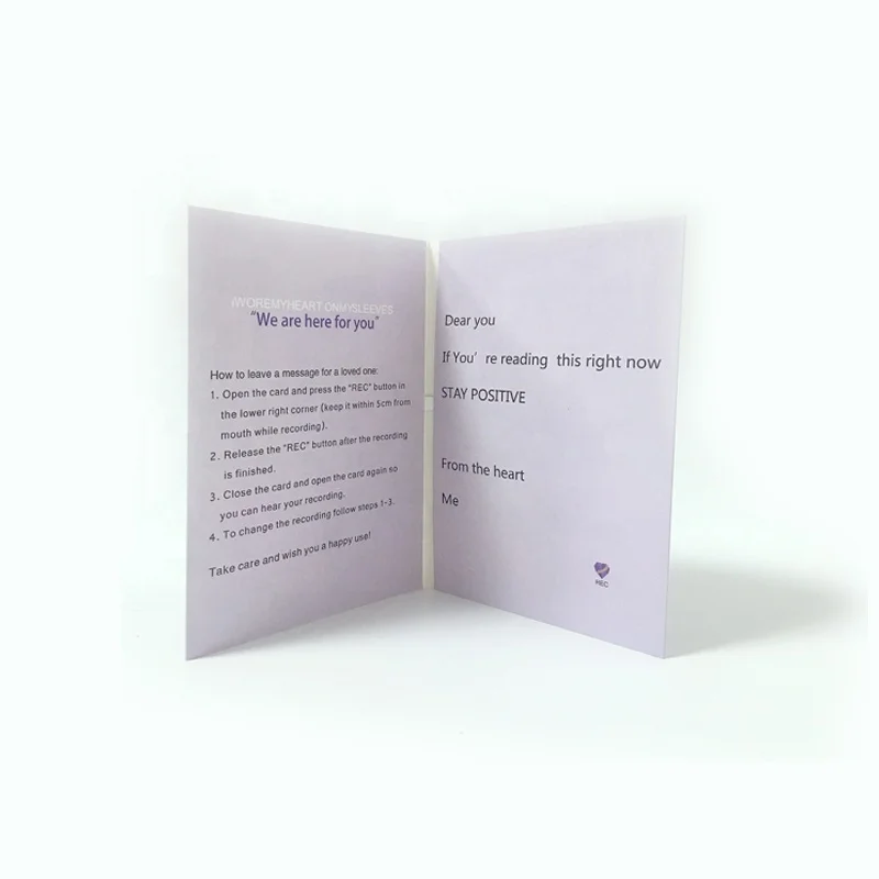 Best sales recording greeting card festival celebration gift sound record card with printing