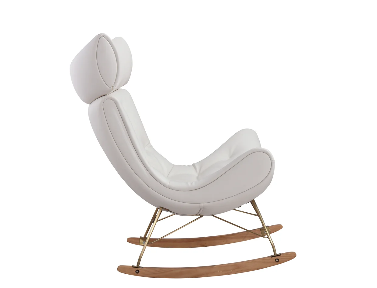 Hot sale high quality Plywood velvet wood bedroom single lazy recliner sofa chair cushioned modern armchairs