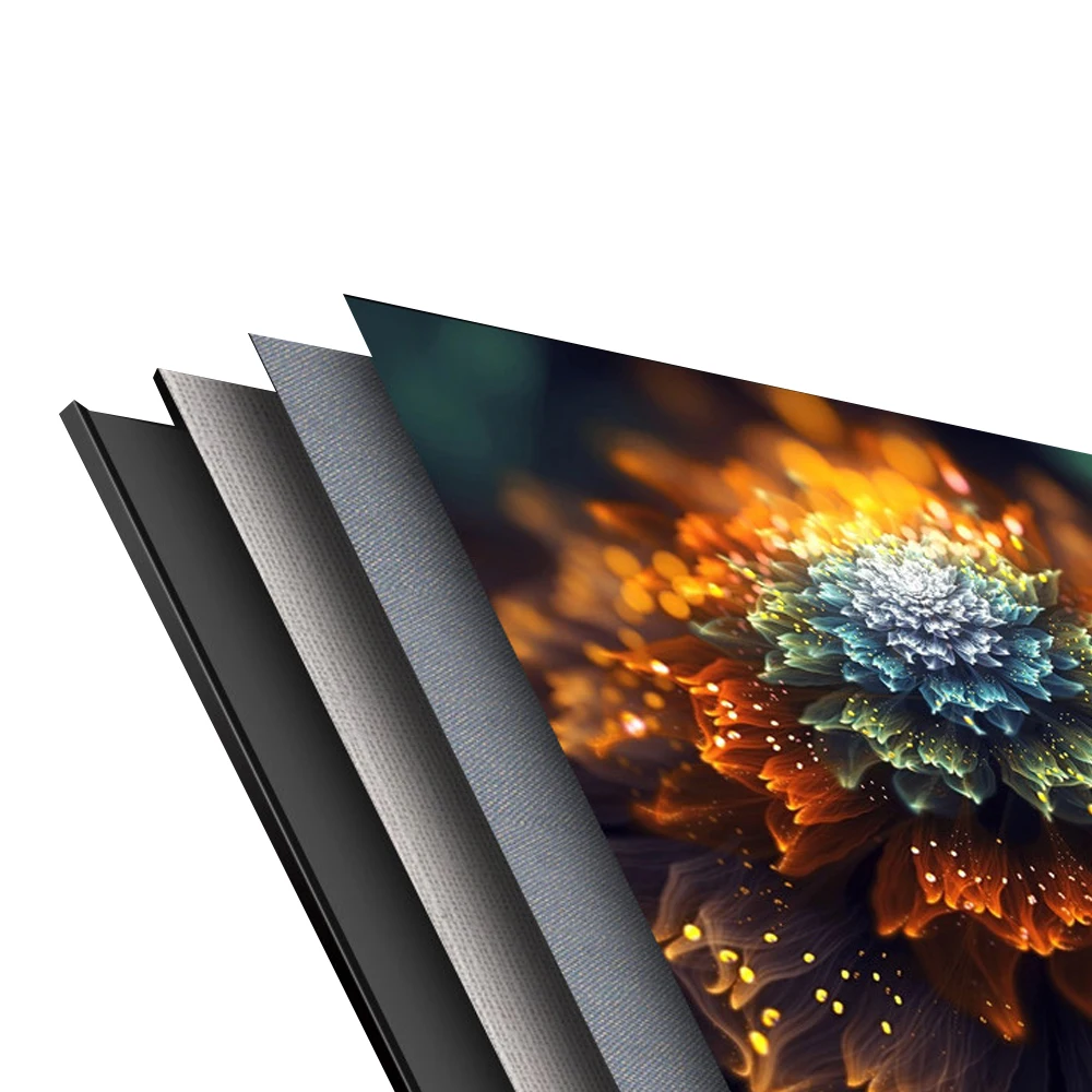 
Edge Width 6 cm Fixed Frame Projector Movie Screen 100 inch Matte White Fiber Material 