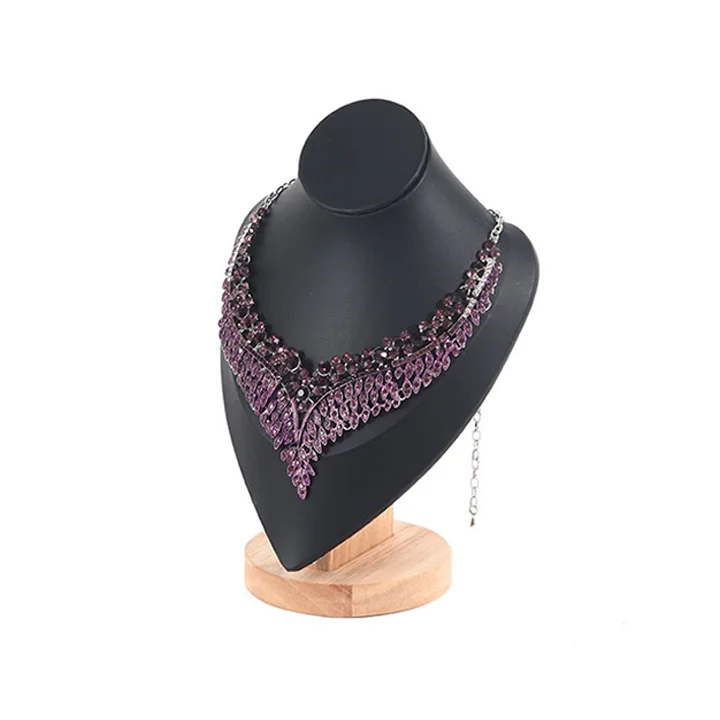 High quality velvet mannequin model display stand holder pendant chain necklace stand jewellery display  for luxury jewelry