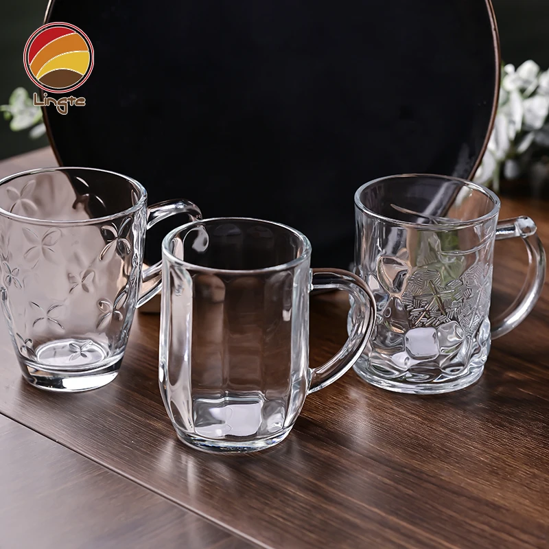 Factory direct sale glass beer mugs wholesale borosilicate glass coffee tea cup mug