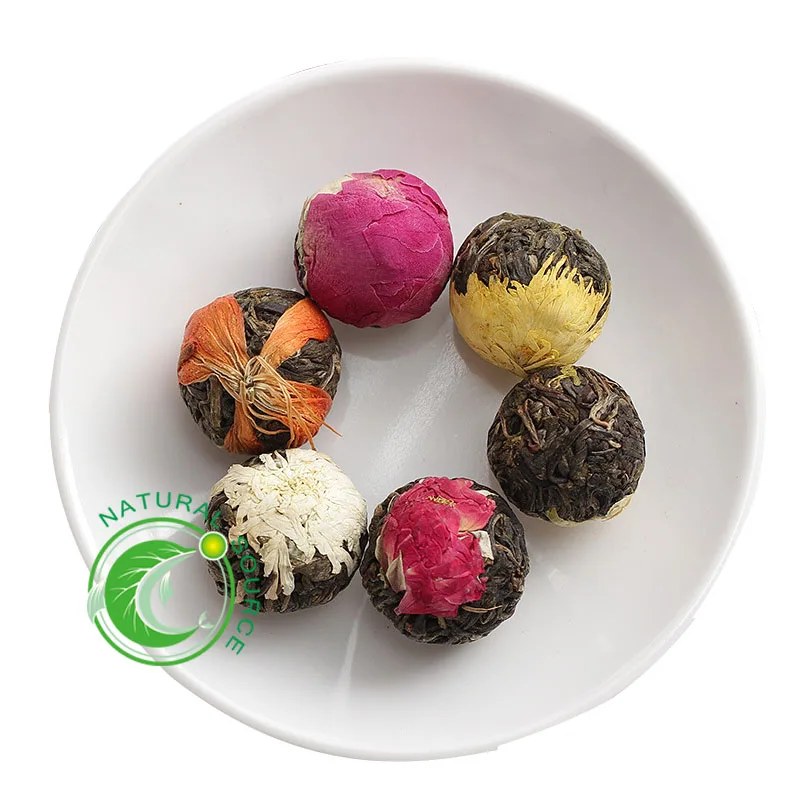 Mixed Flavors Handmake  Puerh Flower Tea Ball