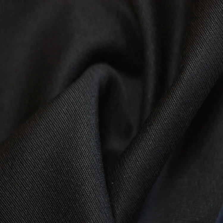 Black  Wool Fabric Gabardine Woolen Fabric  For Suit W-045