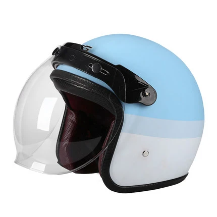 Custom Design Retro Vintage Jet Half Open Face Motorcycle Helmet in ABS shell