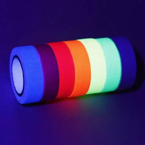 Hot Sale UV Blacklight Reactive Neon Spike Fluorescent Gaffer Tape For Blacklight Party