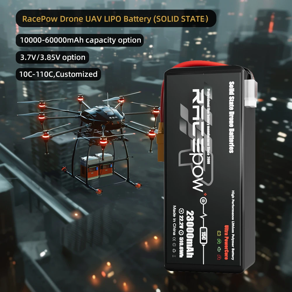 Аккумулятор RacepowLipo 4S 6S 12000mAh/16000mAh/22000mAh Lipo Drone аккумулятор 23Ah/30Ah/46Ah/60Ah с XT60 AS150