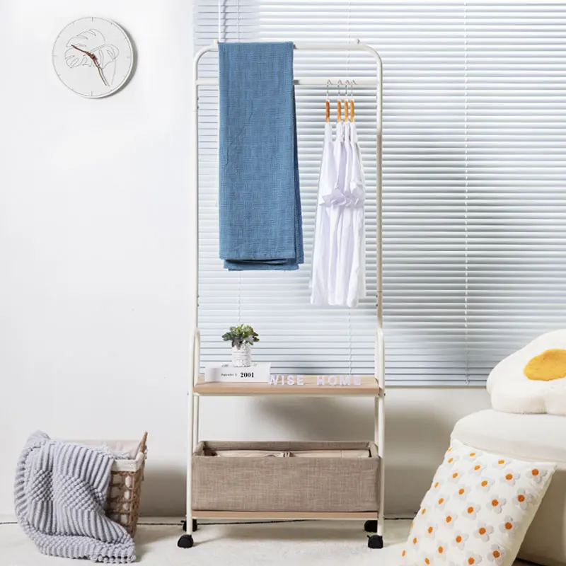 Factory Wholesale Nordic White Metal Hall Clothes Tree Free Standing Hat Rack Bedroom Furniture