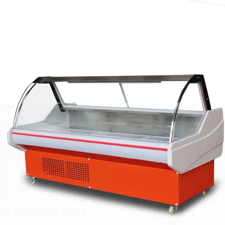 Supermarket Fish Display Refrigerator Butcher Meat Chiller Showcase Cold showcase Refrigerators