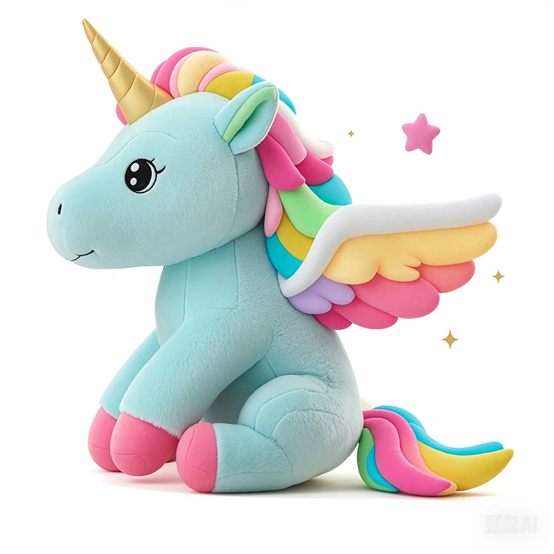 Customize Popular Stuffed Unicorn Plush Toy Soft Unicorn Plush Toy Cartoon Animal Stuffed Dolls for Baby Gift