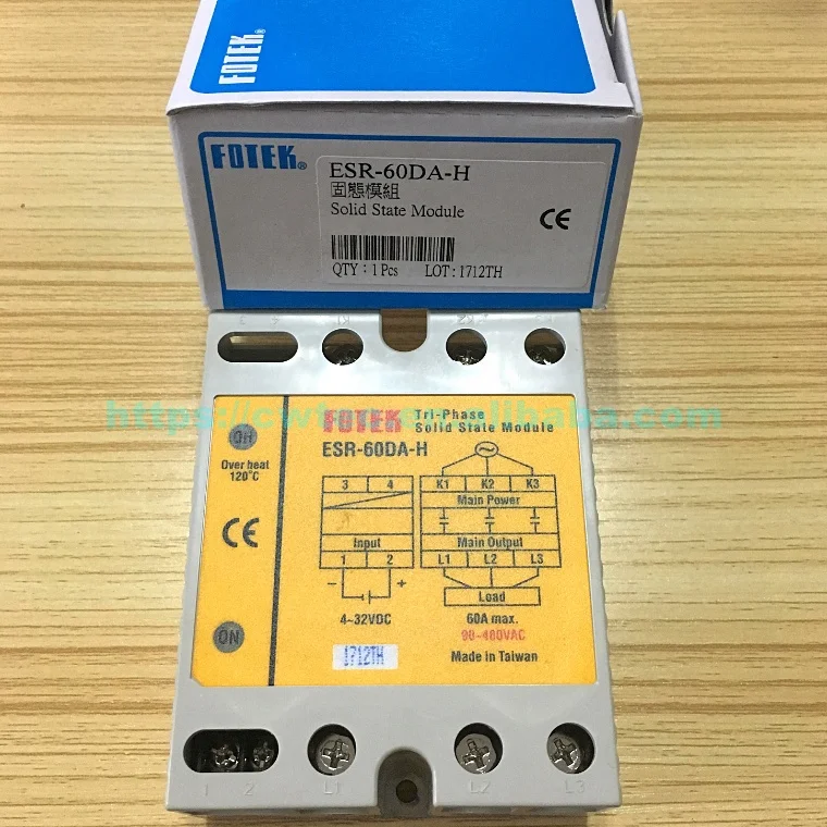 New arrival Original input 4 to 32vdc ABS SSR-DA series single phase solid state module relay FOTEK ESR-60DA-H