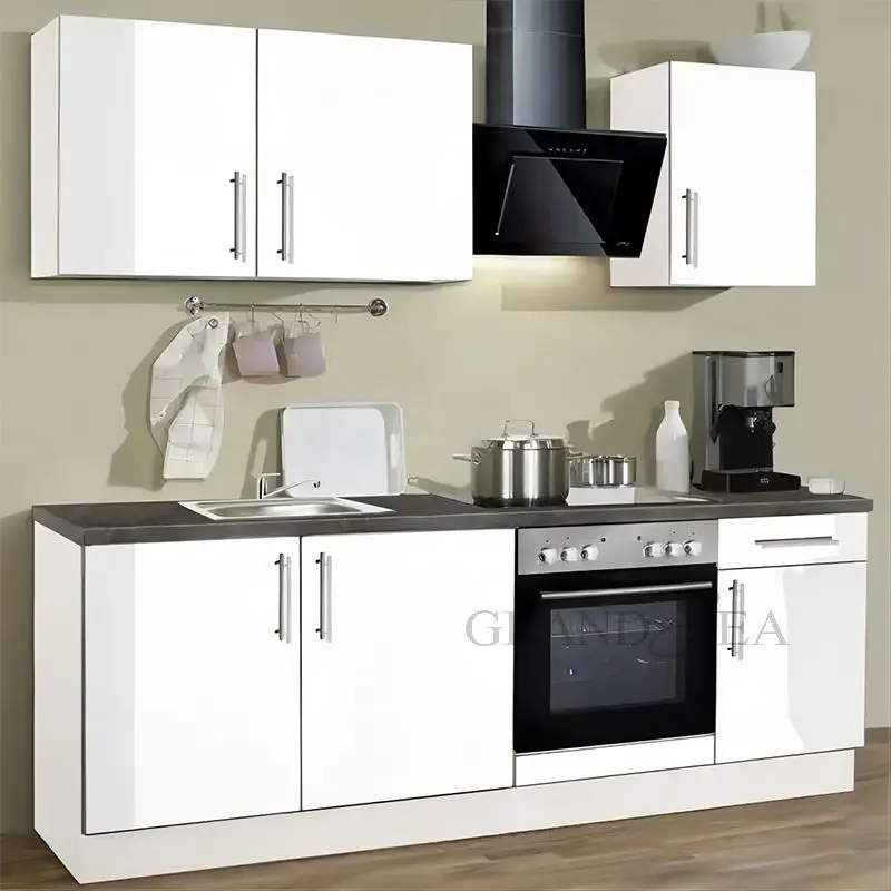 Cheap price kitchen cabinet furniture modulate open shelf melamine Hotels apartments small kitchen cabinet