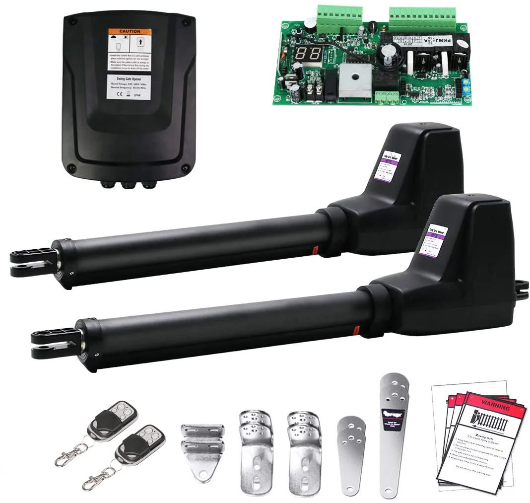 Heavy Duty Remote Control Driveway Gate Fence Swing Arm Automatic Gate Actuator Opener Kit