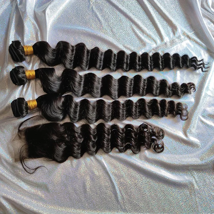 100% Natural 10A Mink Brazilian Virgin Hair 14A 100% Raw Hair Vendor Virgin Cuticle Aligned Human Hair Bundles With Lace Closure