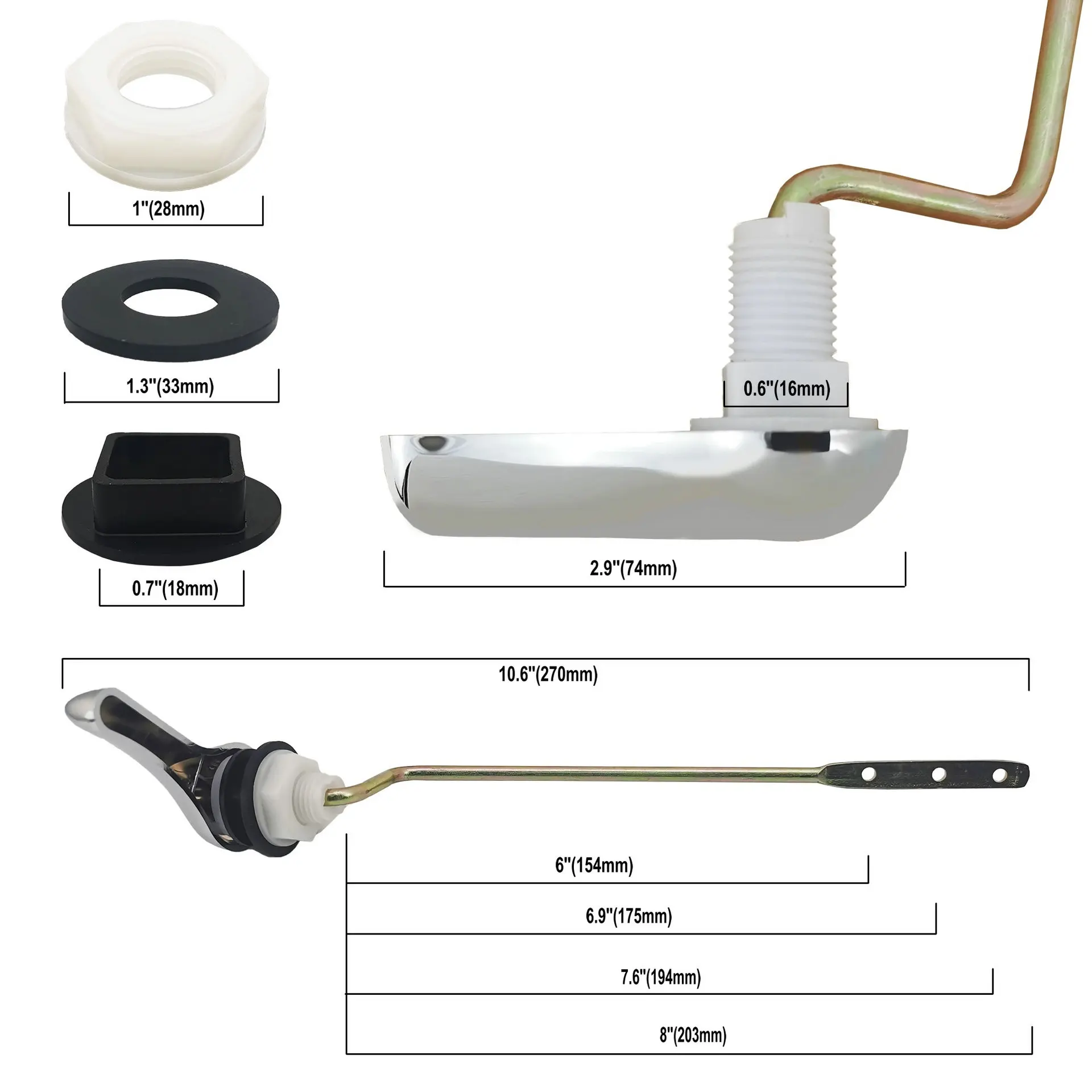 Toilet Flush Handle  Toilet Tank Lever