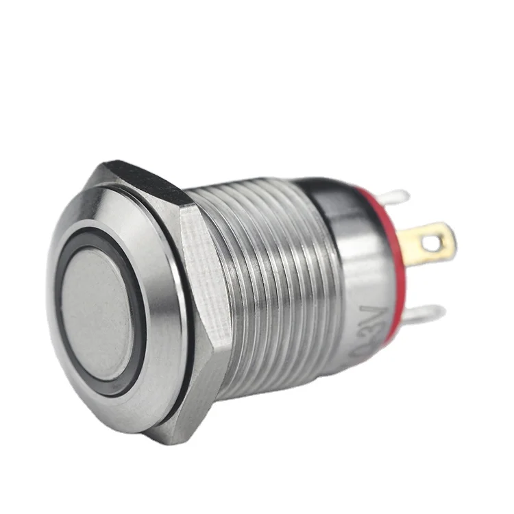 3A high current 12mm self reset self-locking waterproof stainless steel mini metal button switch