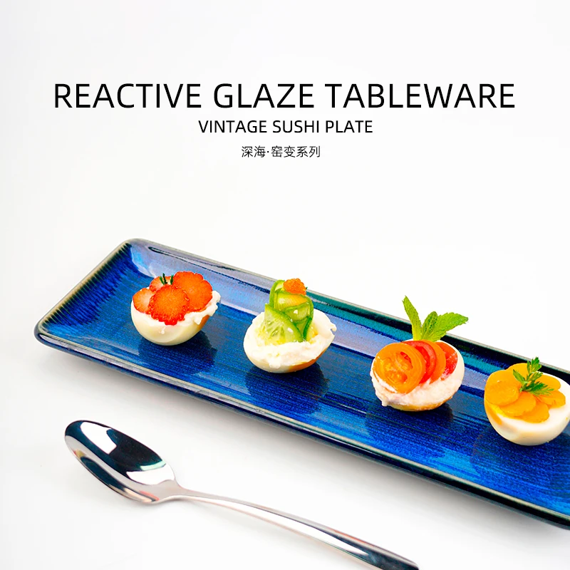 Japanese tableware sushi plate sets stoneware sushi dish  restaurant and hotel crockery