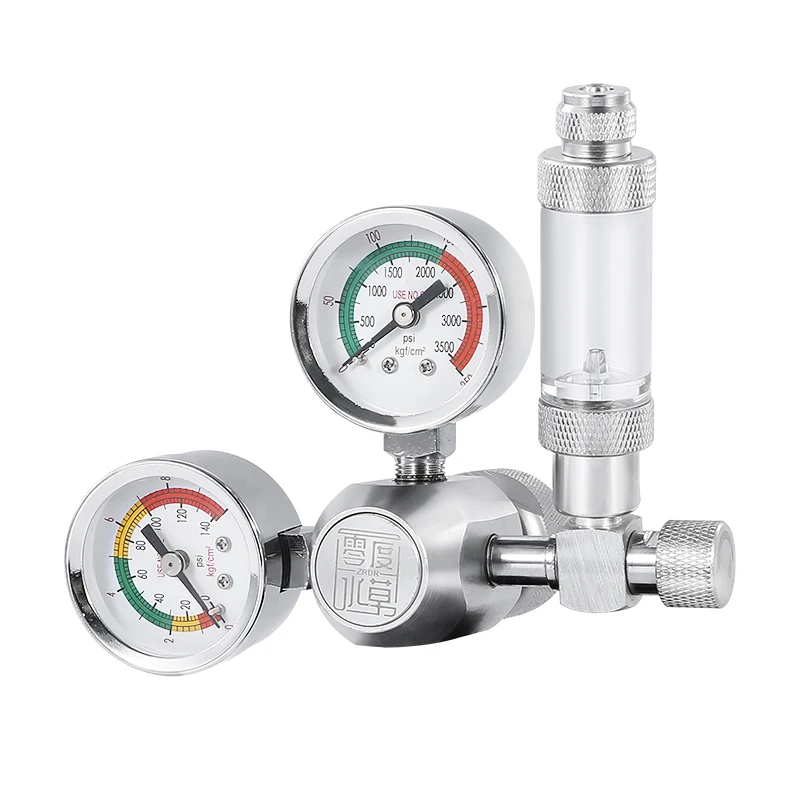 OEM co2 reducing valve aquarium grass tank pressure reducer electromagnetic large double table co2 regulators Aquarium