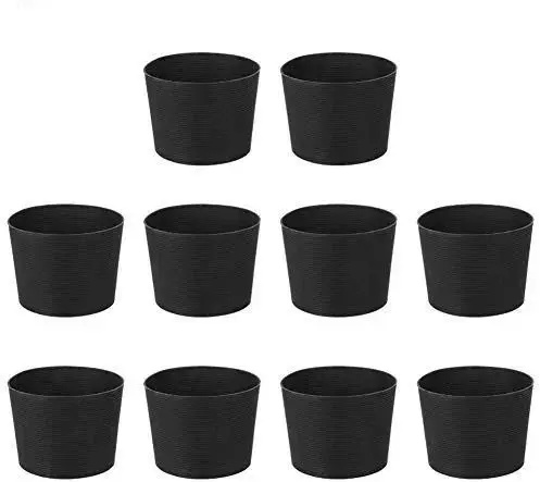 10Pcs Silicone Sleeves Heat Resistant Coffee Tea Cup Sleeves Chocolate Drinks Insulated Stainless Steel Cup With Silicone Sleeve