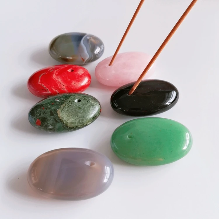 2023 Factory Directly Supply semi-precious stone incense wooden incense holder angel+incense+holder burner
