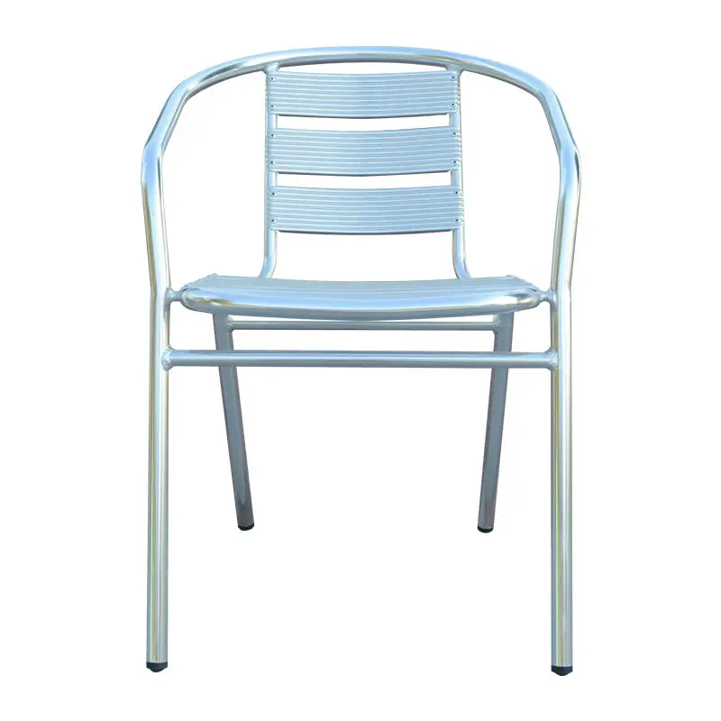 Modern Style Custom hotel outdoor patio garden Round Back Aluminum Plate Leisure Chair