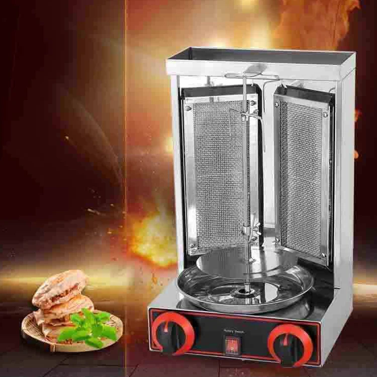 Factory Price Turkish Kebab Machine Mini Shawarma Burner Gas Electric 2 In 1 Grill Rotary Heating Doner Kebab Machine
