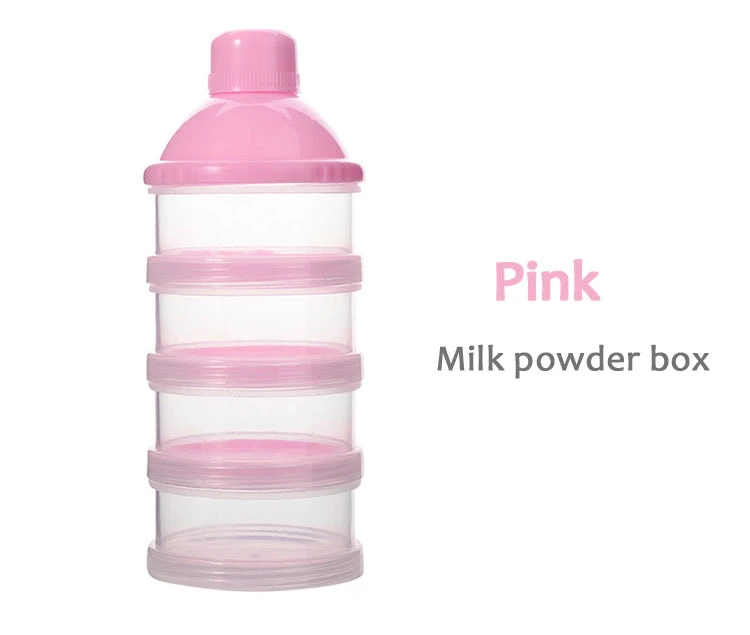 3 Colors BPA Free Travel Portable 4 Layers Infant Baby Milk Powder Box  Baby Formula Dispenser Food Storage Container