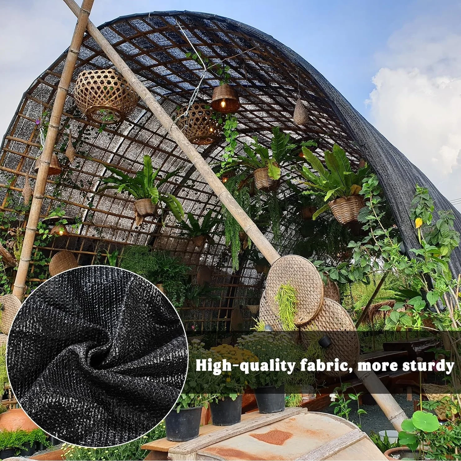 70% Shade Cloth Sun Shades Net Shade Mesh For Garden Plants Greenhouse, Gardens, Patio