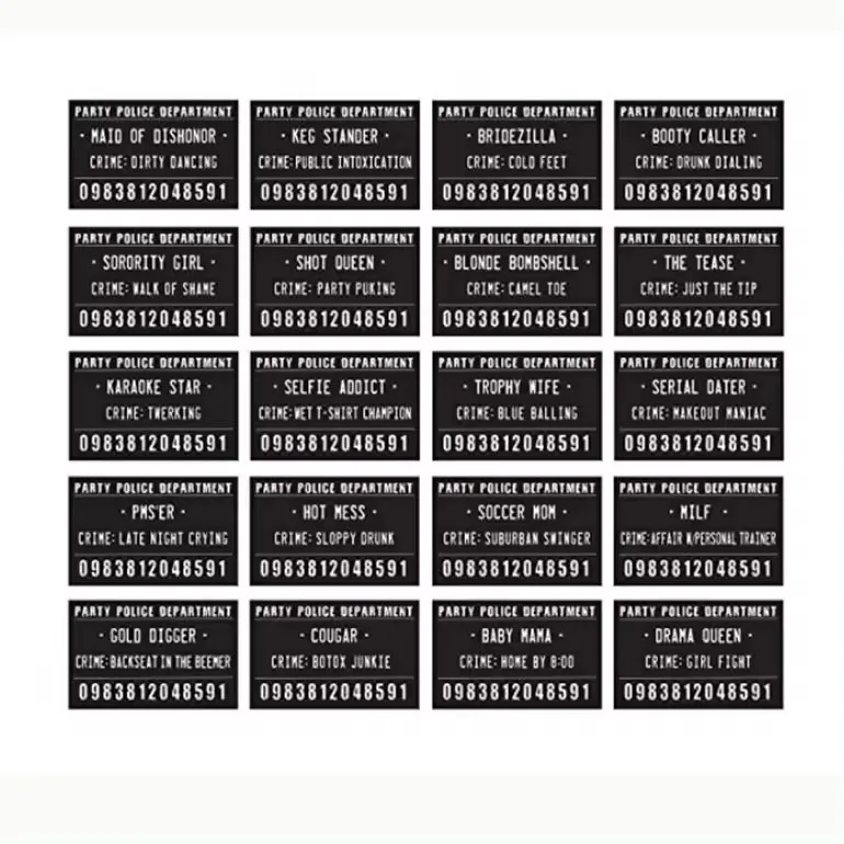 UV printing Photo Booth Props Police Photo Prop