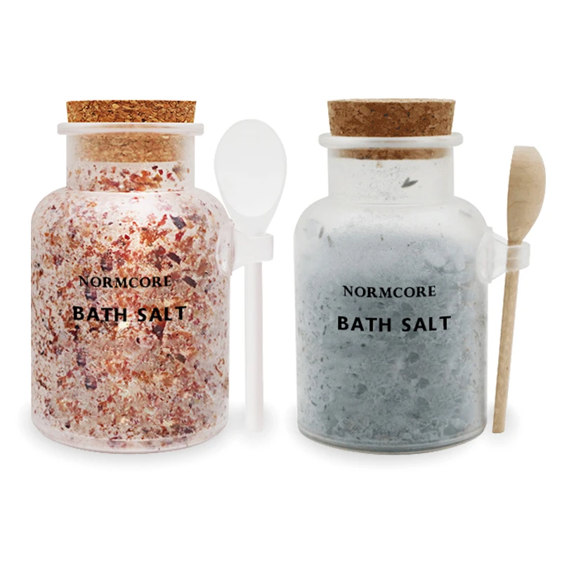 OEM Private Label  Floral Scent Bath Soak Himalayan Badesalz Bath Epsom Sea Salt Spa Body and Foot Bath Salts