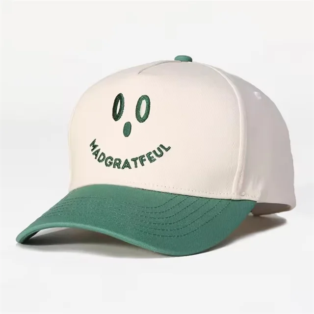 Funny Cotton Cat Cap Wholesale New Arrival Lovely smile face Sports Caps On Sale  two tone baseball cap