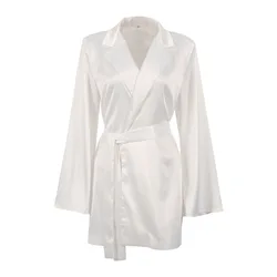 KTZ9939 2022 Fashion Chic Female 3 Piece Sets Women Satin Blazer Suit +Vest Top +Wide Leg Pants Set Y2k Sexy Three Piece Set