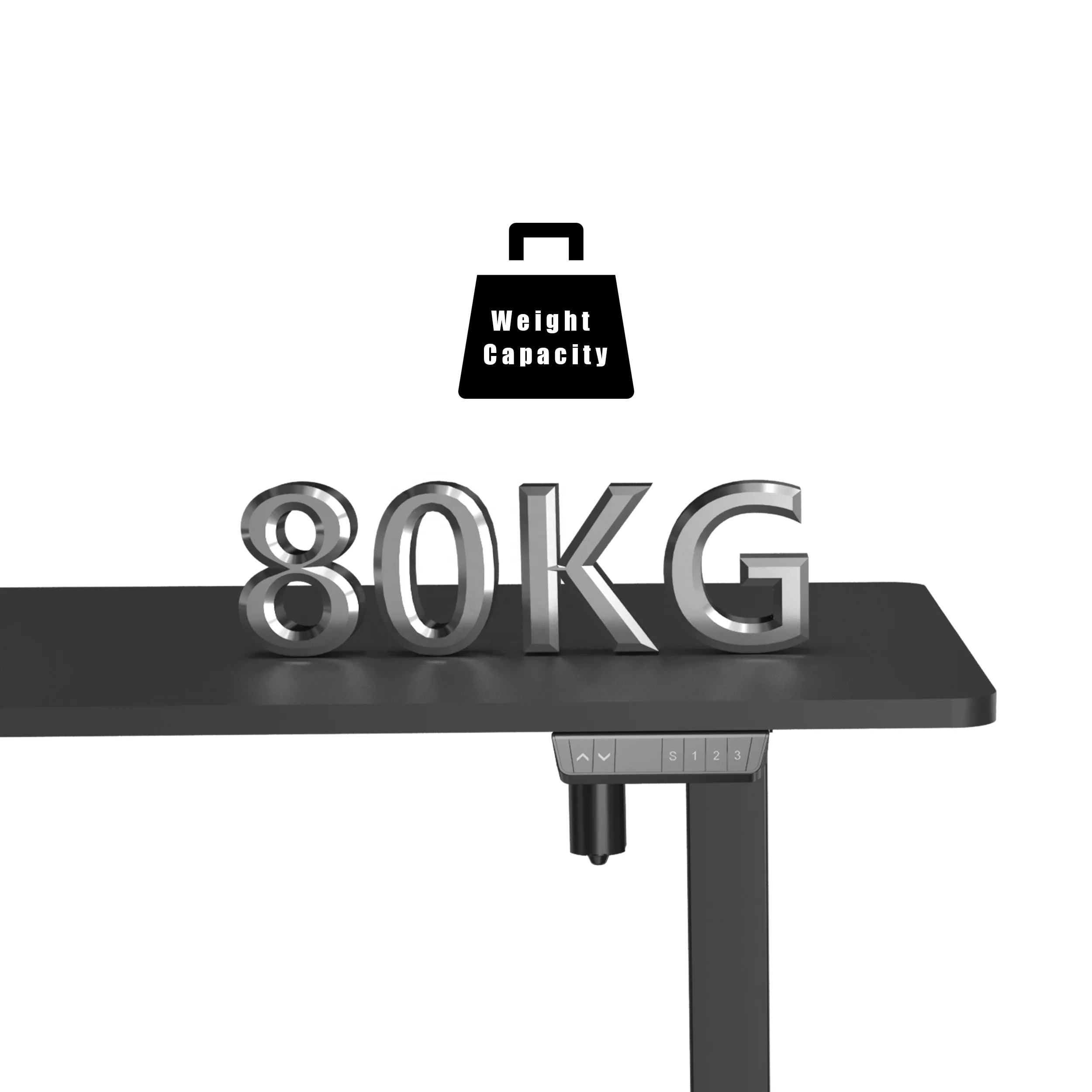 V-mounts electric height adjustable executive desk with Optional intelligent hand controllers VM-JSD2-01-2P