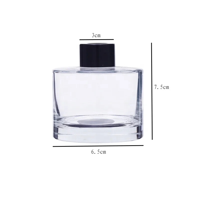50ml 100ml 150ml 200ml factory round empty glass reed diffuser bottles wholesale
