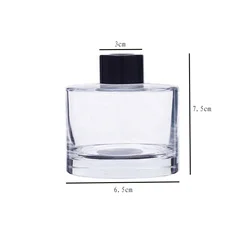 50ml 100ml 150ml 200ml factory round empty glass reed diffuser bottles wholesale