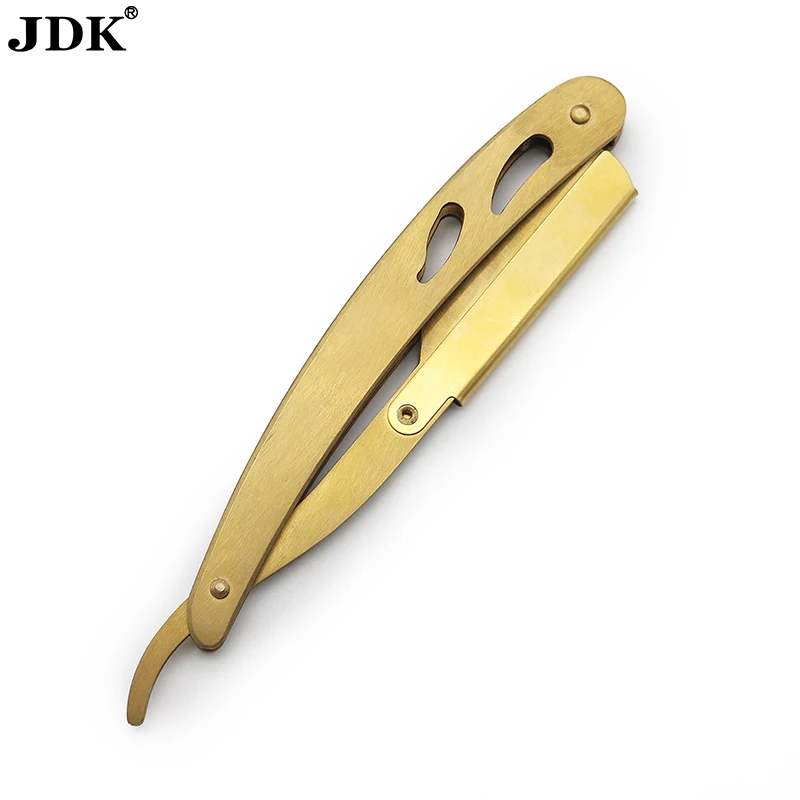 JDK 2024 Factory Price 1pc Shaving Straight Razor Metal Handle Razor with Custom Logo