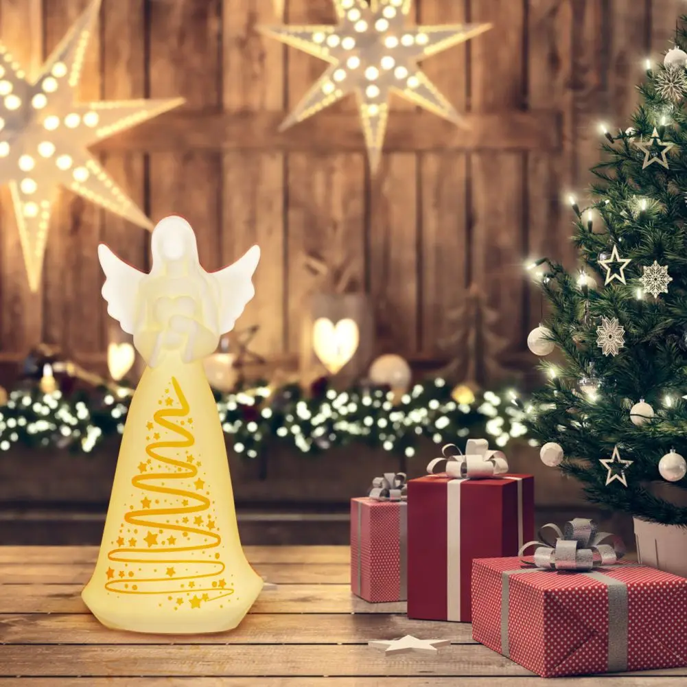 Angel Collectible Figurines, Indoor Ceramic Angels Statues Lights, Porcelain Tabletop Figurine Gifts