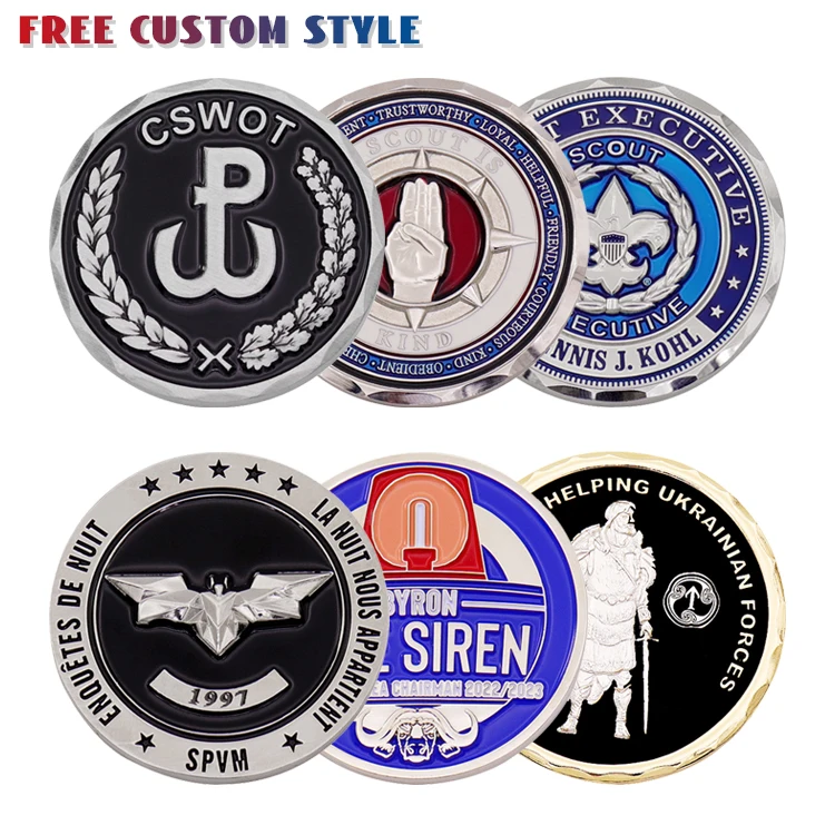 Custom British Collectible Antique Old Metal Challenge Coin 3D Double Sided Gold Dollar Liberty Souvenir Coin Wholesale Maker