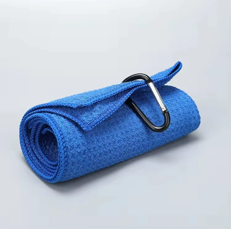 Custom Microfiber Waffle Golf Towel Personalized Carabiner Custom Logo  Sublimate Sports Towels Quickdrying Towel