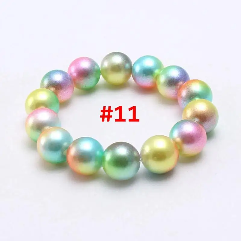 
P107006 Girl Magnificent bracelet Children Kids Mermaid Beads Bubblegum Jewelry 12Colors 